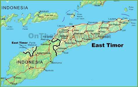 east timor map.